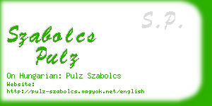 szabolcs pulz business card